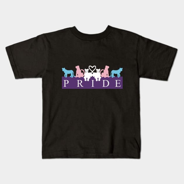 Trans Lion Pride 2 Kids T-Shirt by Ausplosion